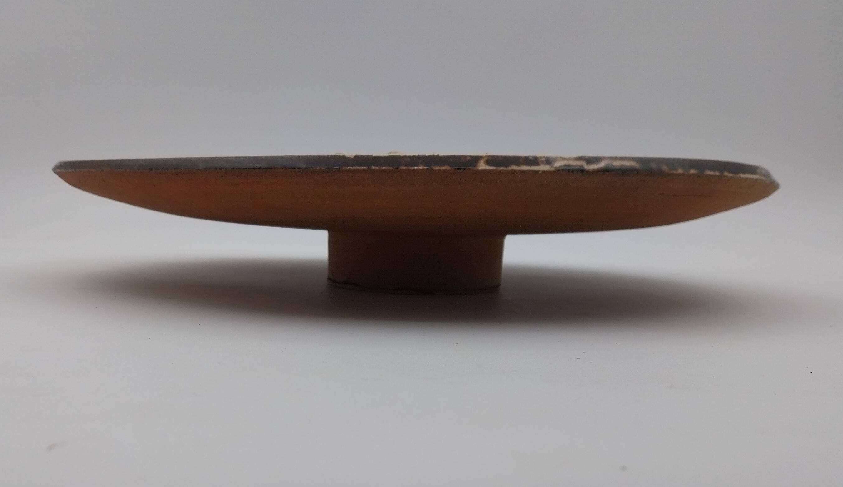 Imposante coupe en grès signée centre de table en céramique