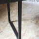 Table basse céramique et métal années 60