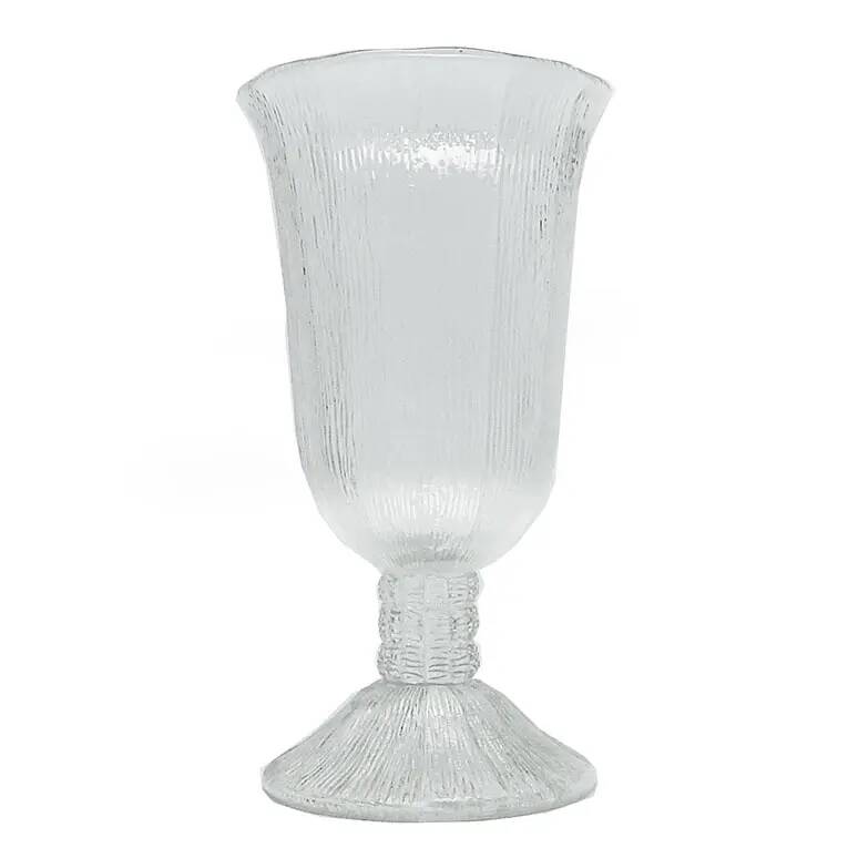 Cora vase, mid-century modern, transparent glass, Ząbkowice, Poland, 1970s