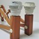 Paire d'appliques bois extensibles design scandinave vintage