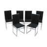 Suite of 6 chrome steel chairs