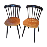 Pair of scandinavian chairs years 50