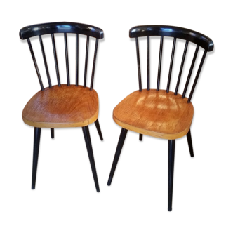 Pair of scandinavian chairs years 50