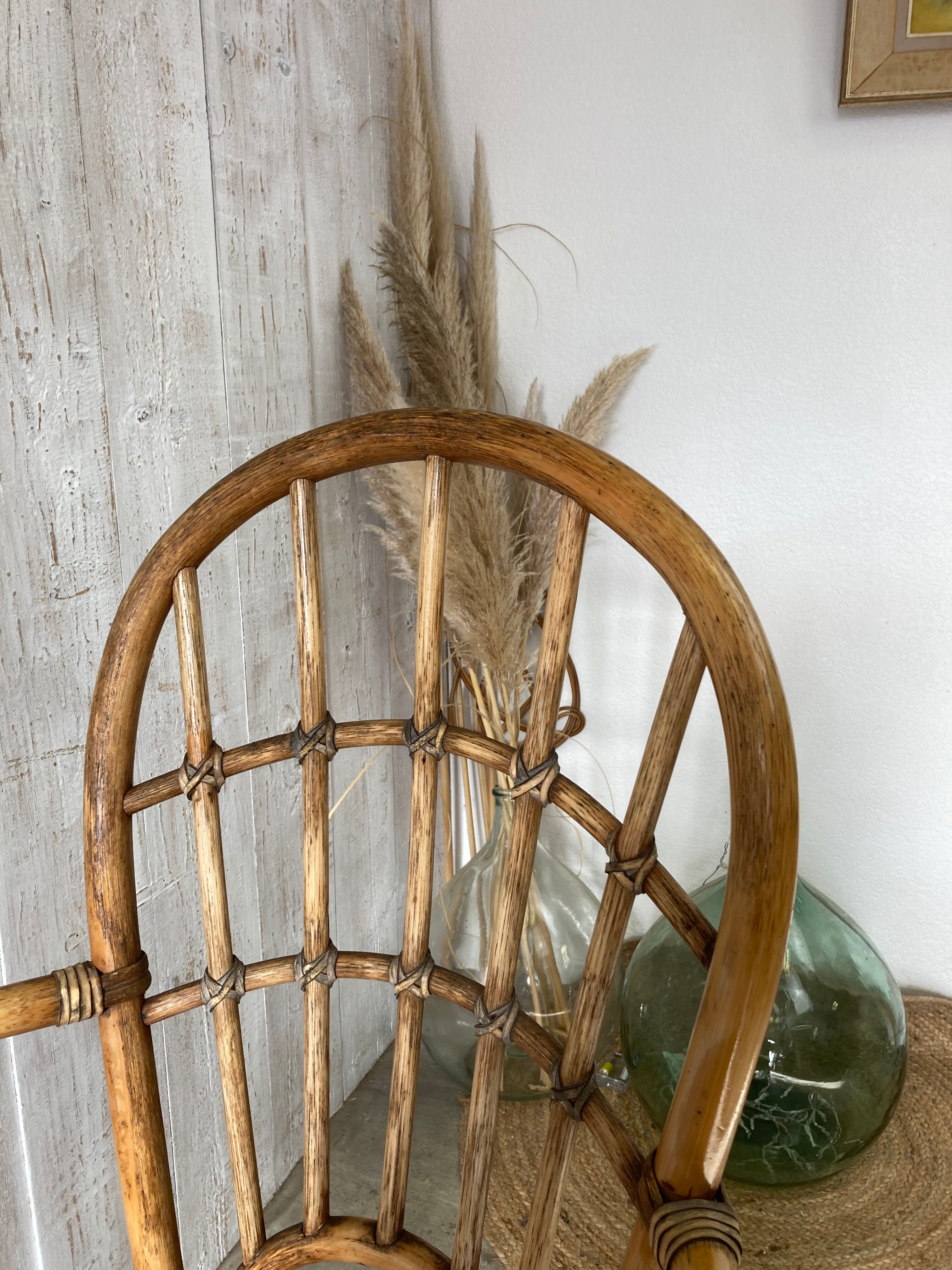 Vintage rattan armchair