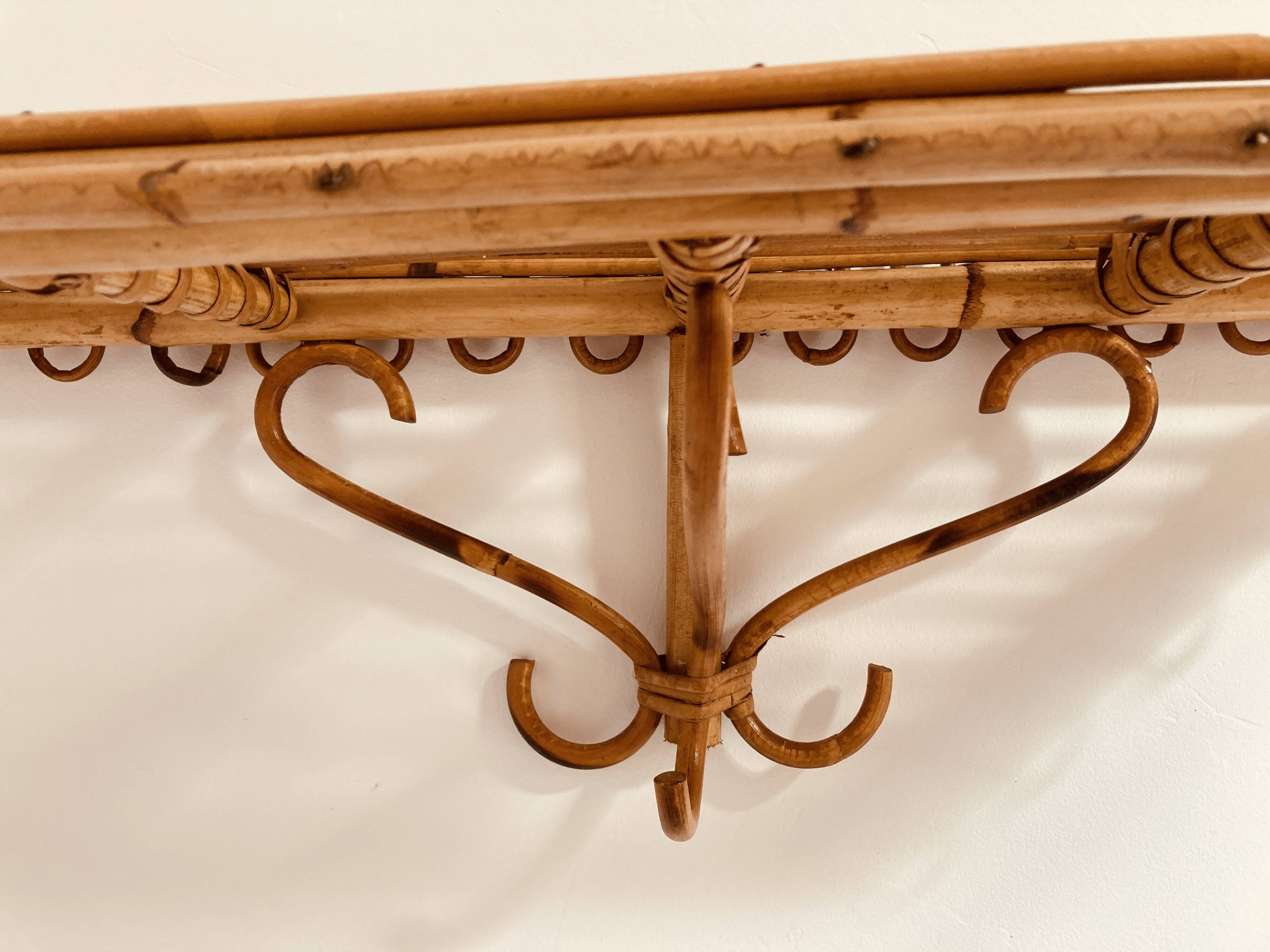 Vintage rattan shelf