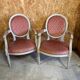 Pair of medallion armchairs