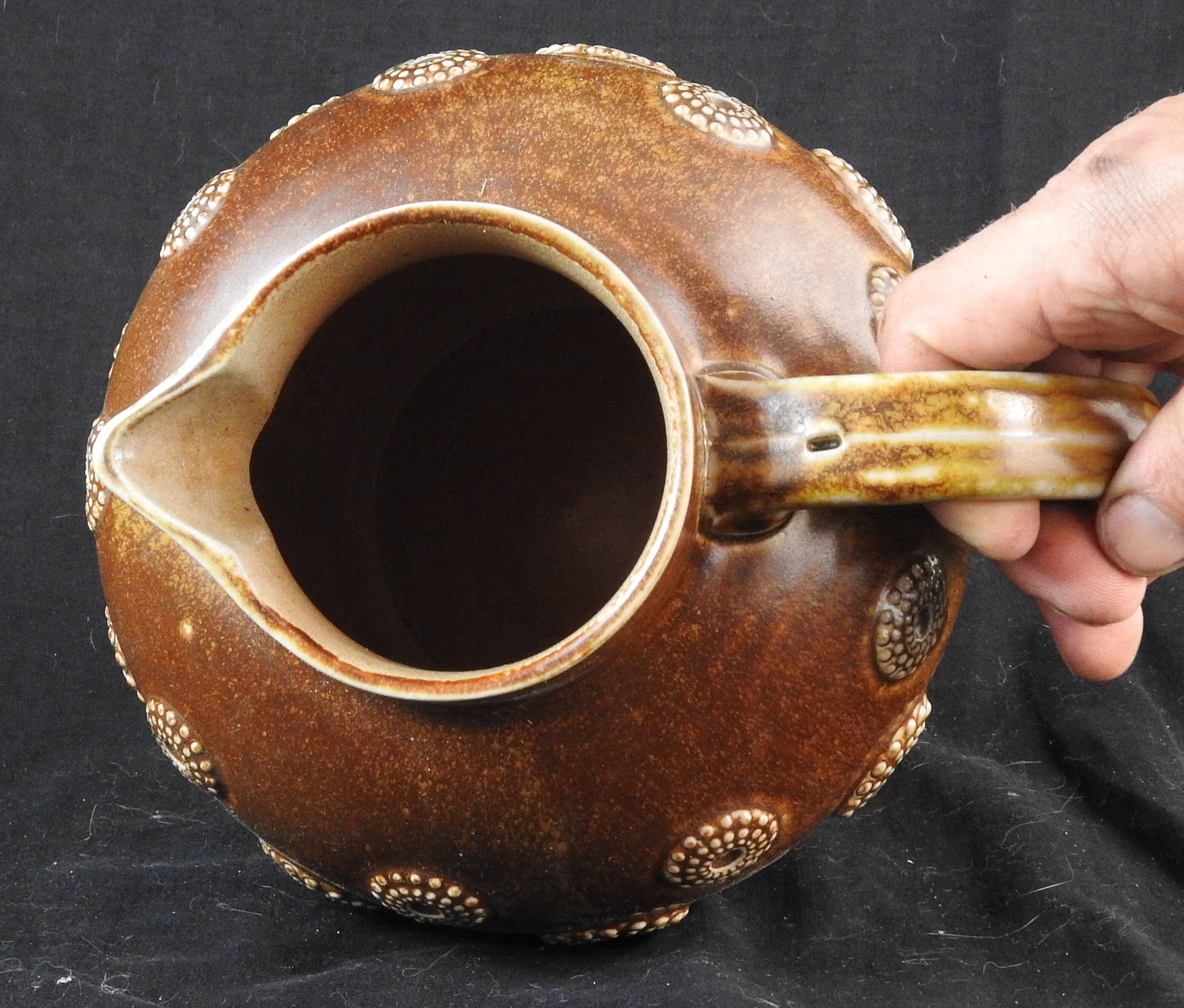 German ceramic pitcher pitcher from R.merkelbach Grenzhausen by Carl Mehlem