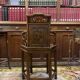Fauteuil Antique avec Siège Hexagonal en Bois, 1890s