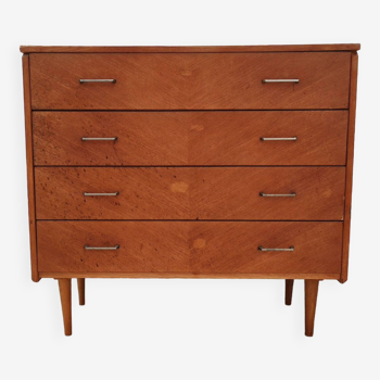 Vintage four-drawer chest of drawers circa 1960