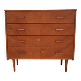 Vintage four-drawer chest of drawers circa 1960