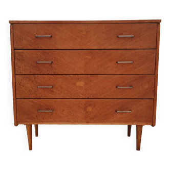 Vintage four-drawer chest of drawers circa 1960