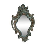 Mirror shell painted wooden Louis XV style