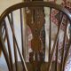Set of 6 Windsor chairs with lyre back in solid oak, mid-century, 1960s.