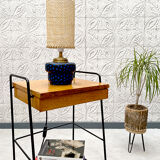 Lampe de chevet pois bleus