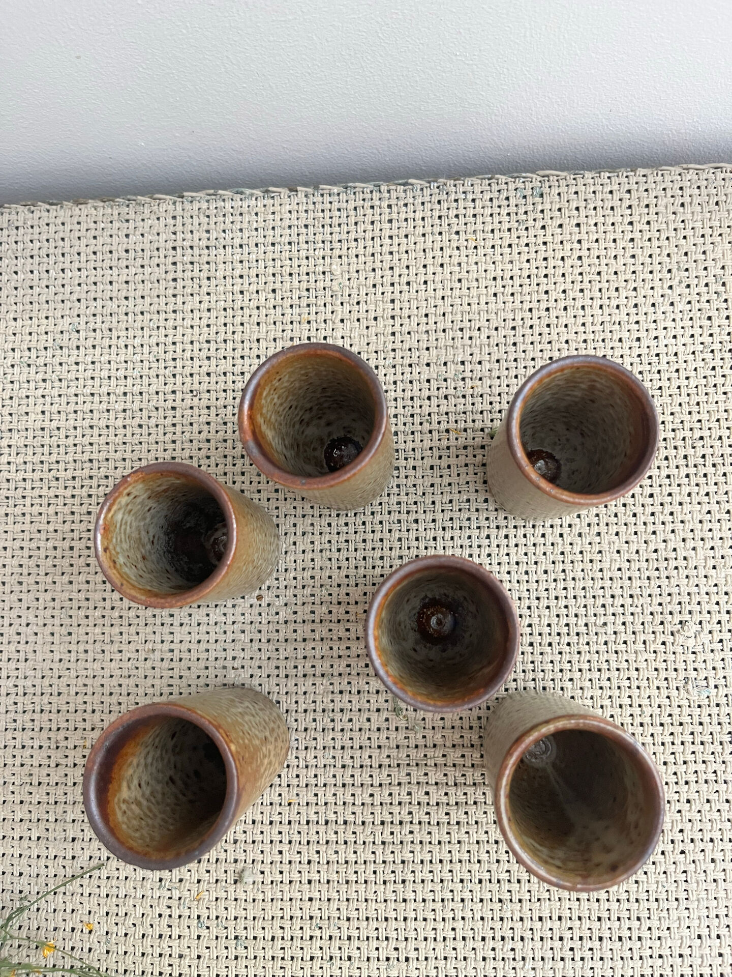 6 stoneware vases