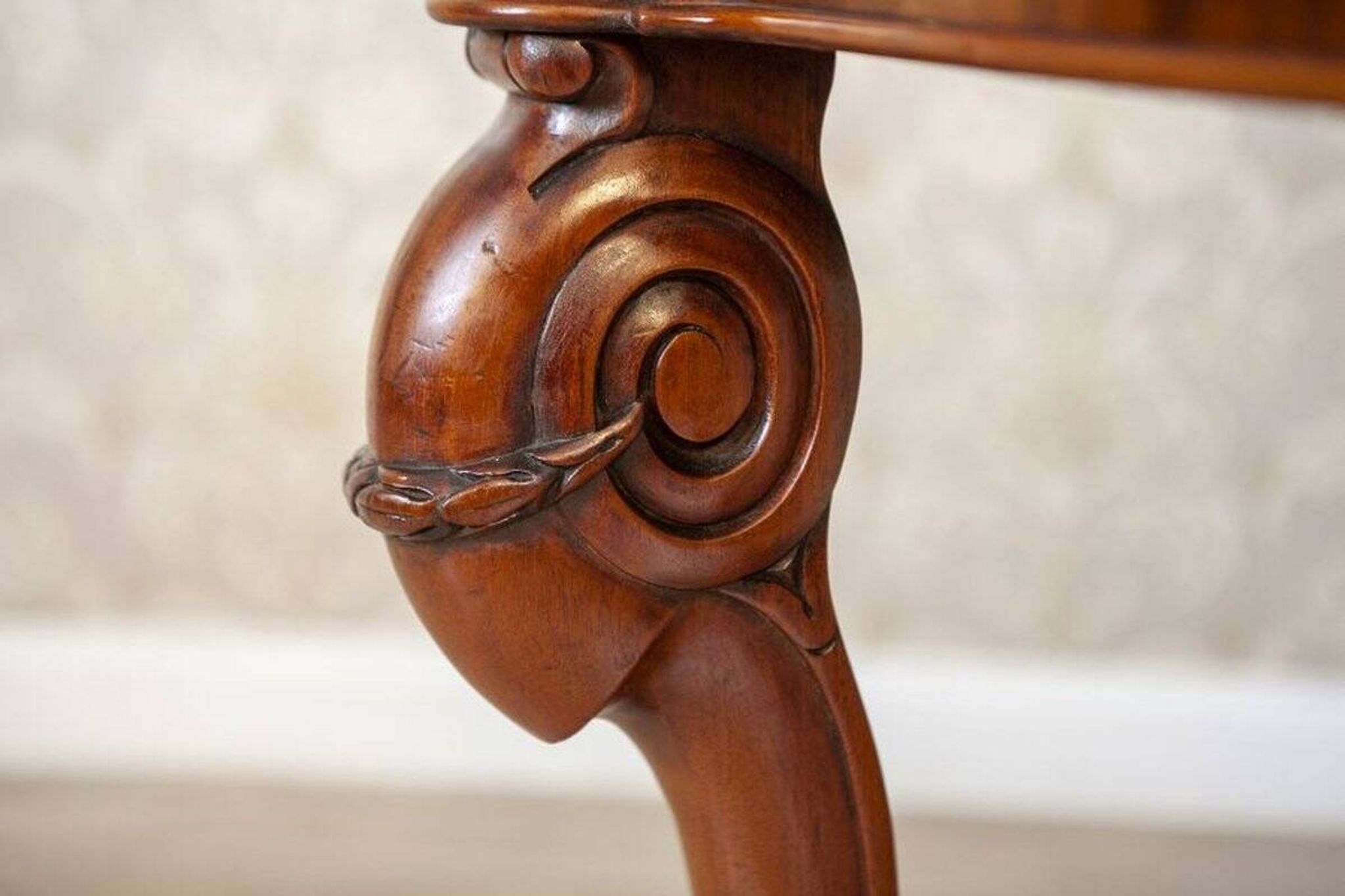 Table de coiffeuse antique en acajou, années 1890