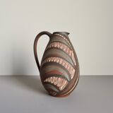 60 year pitcher / arts and crafts / collectible ceramics / vintage / signed / Mid-Century