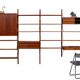 Système mural Royal Teak Poul Cadovius vintage des années 1960 avec 4 armoires
