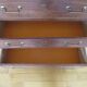 Oak chest of drawers and brass handles