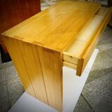 Curled pine desk by Roland Haeusler for Maison Regain circa 1970