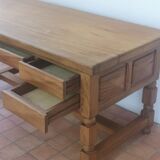 Brutalist minister's office in exotic wood