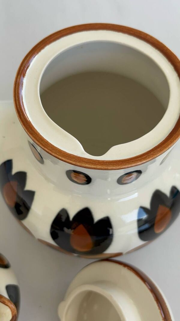 Théière et pot à lait Boch La Louvière modèle kimono