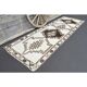 1970s Vintage Turkish Hand-Knotted Wool Cotton White Runner Rug  115x342