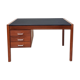 Teak desk with vinyl top