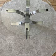 Vintage coffee table in glass and chrome
