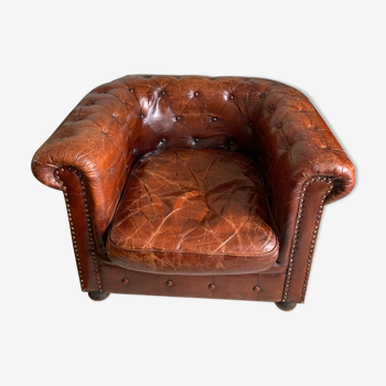 Fauteuil chesterfield cuir