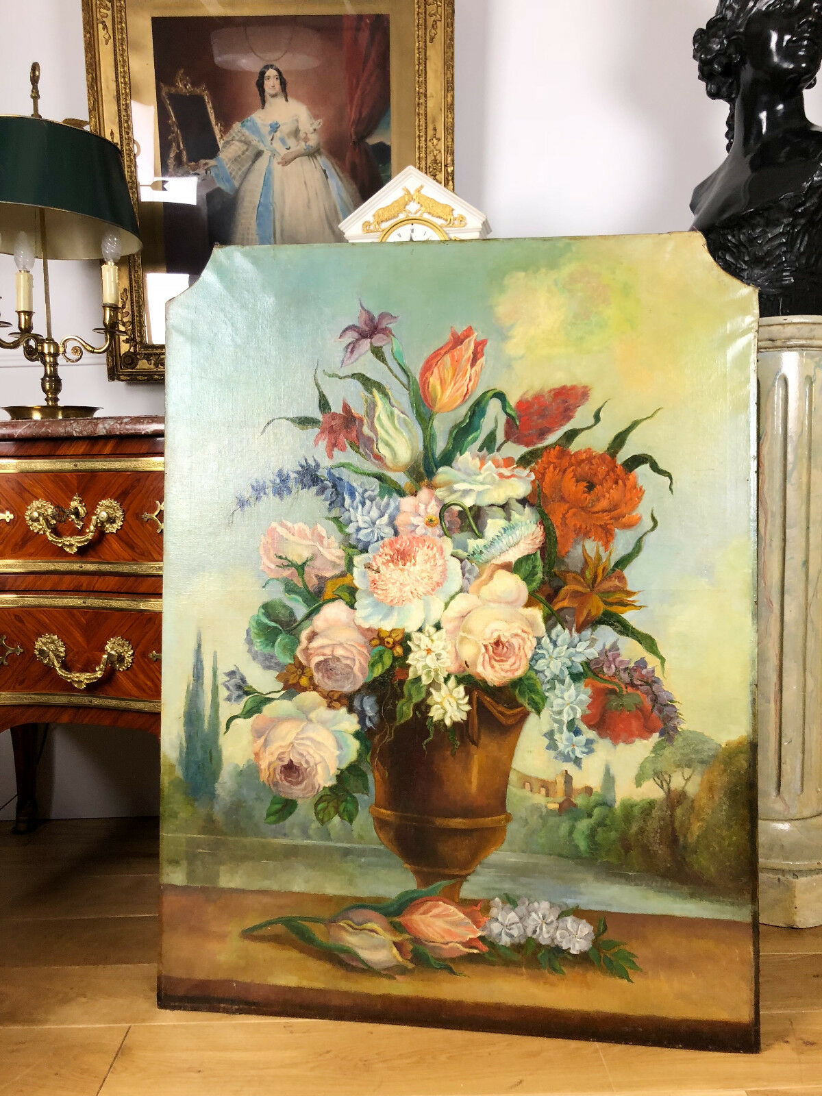 19th century painting "Flower Bouquet" by Boiserie