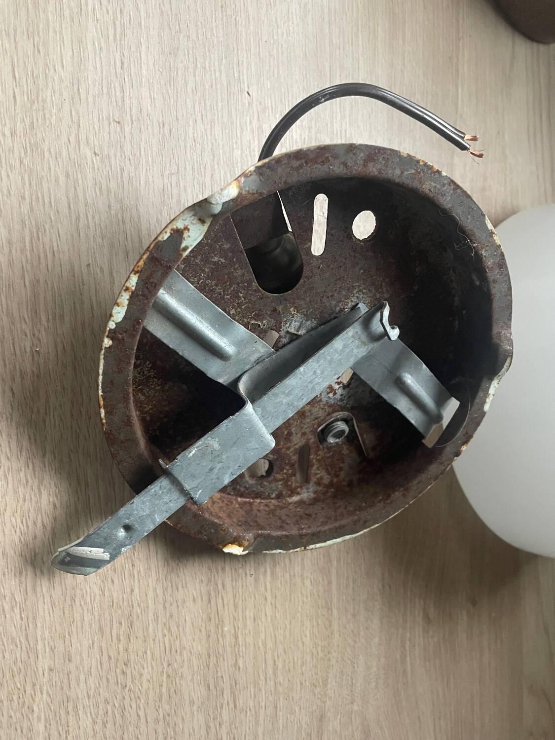 Opaline ceiling light, 1960s