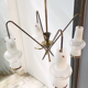 Scandinavian suspension chandelier, 4 burners, vintage, 60s