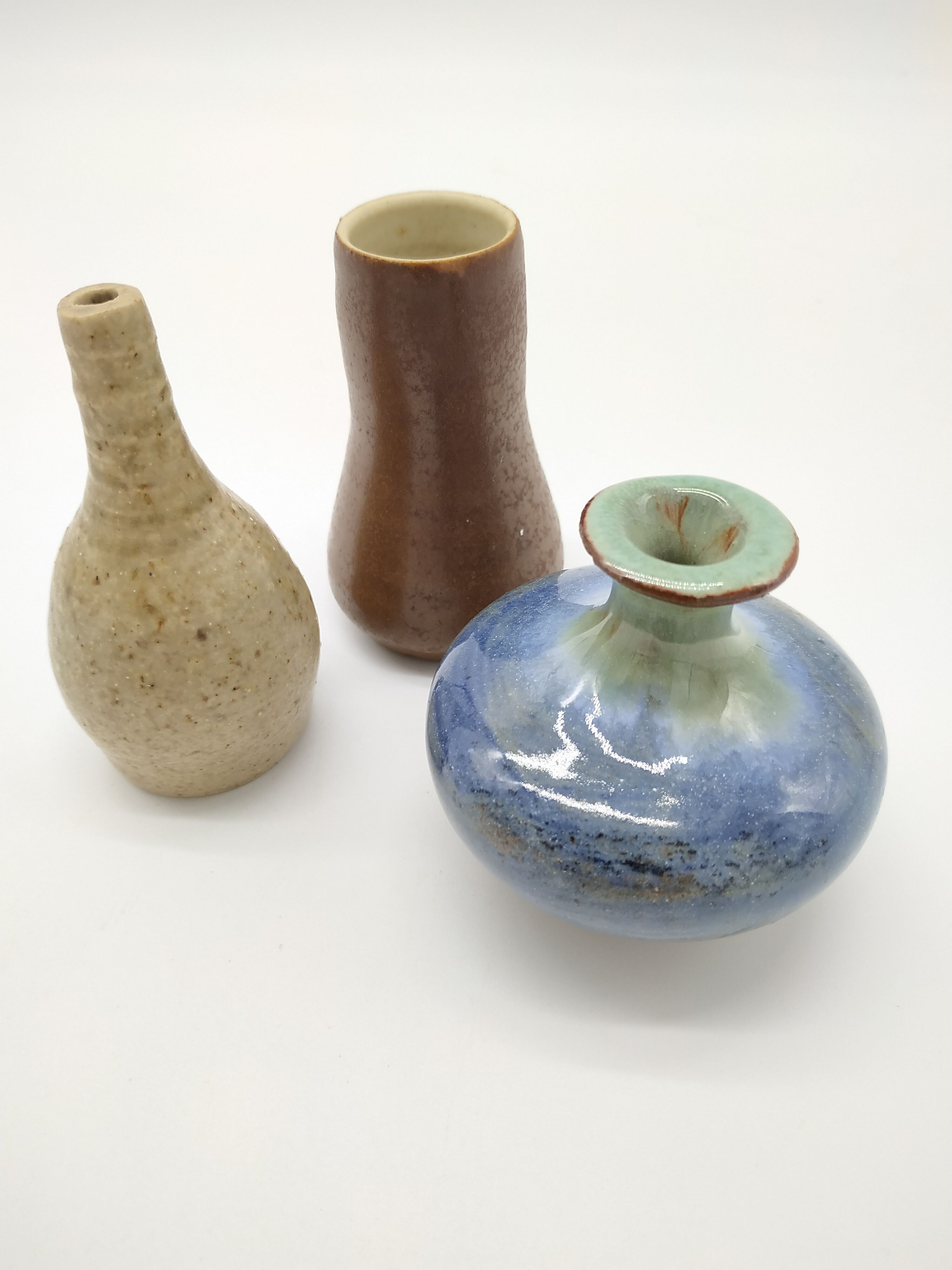 Set of 3 miniature ceramic vases from the Netherlands