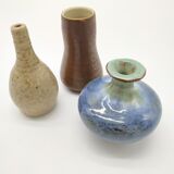 Set of 3 miniature ceramic vases from the Netherlands