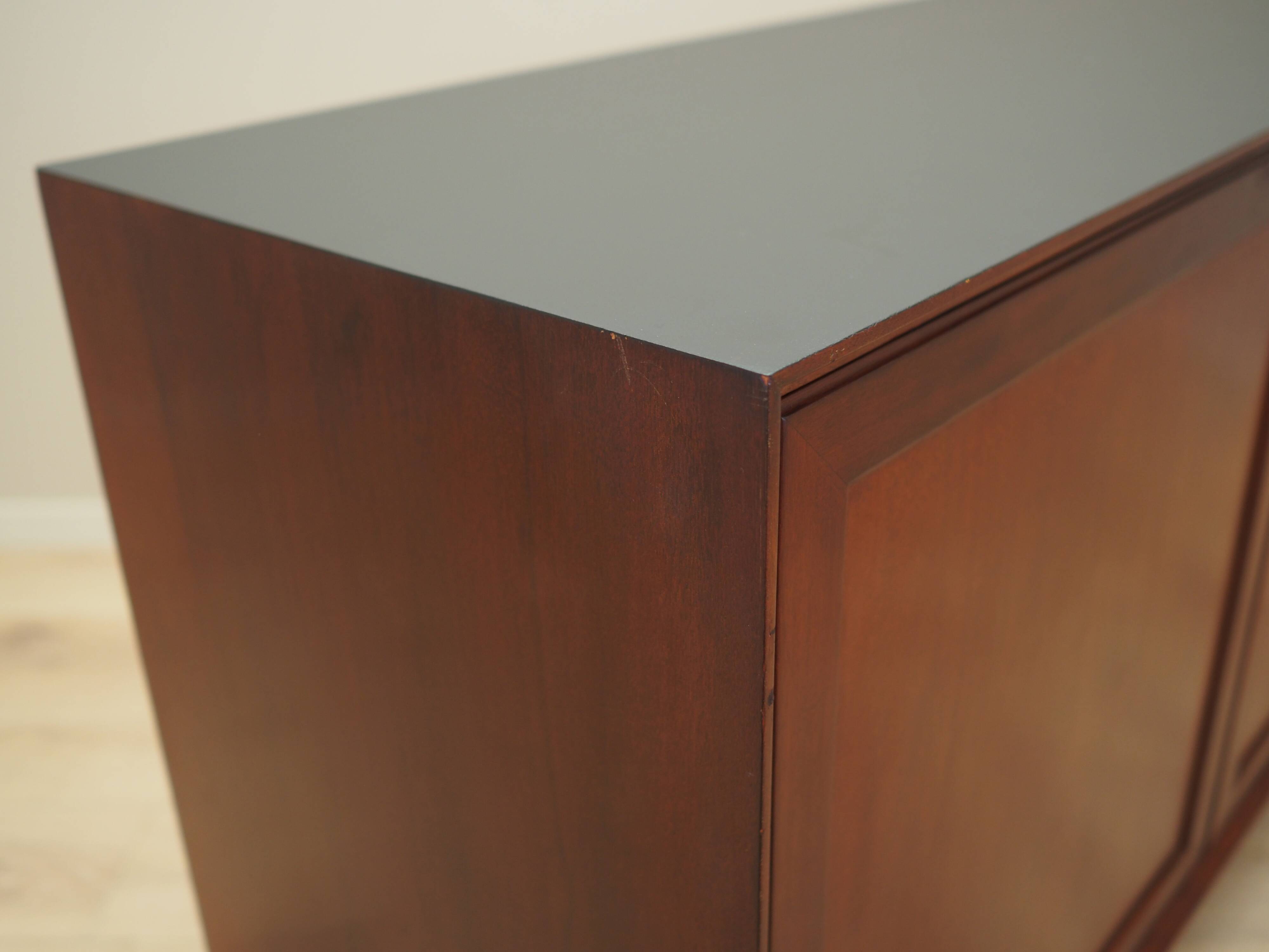 Mahogany cabinet, Danish design, 1970s, manufacturer: PMJ Viby J