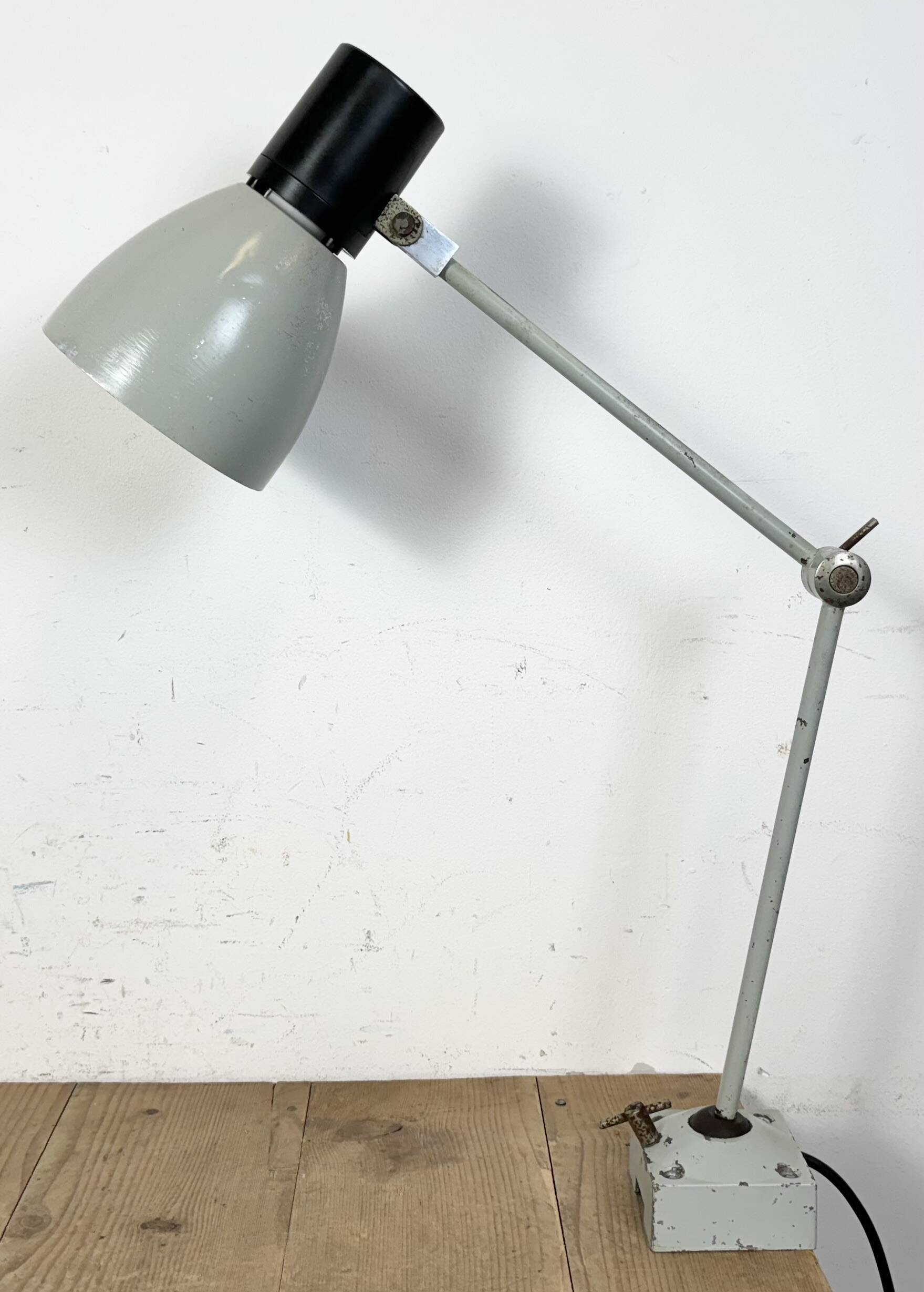 Grey Industrial Table Lamp from Elektrosvit, 1970s