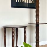 1940s floor lamp in turned wood
