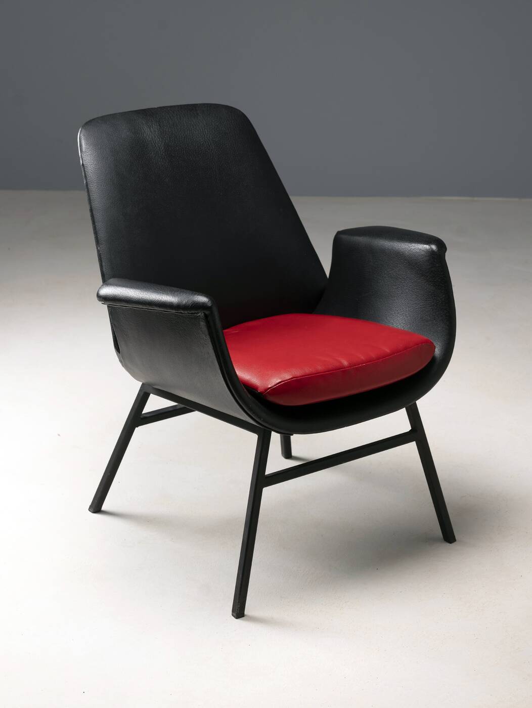 Leather Living Room Set, 1960s, Czechoslovakia