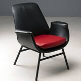 Leather Living Room Set, 1960s, Czechoslovakia