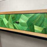 Console Straw marquetry scales