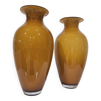 Paire de grands vases de murano des années 1960