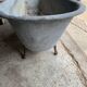 Ancient zinc bathtub