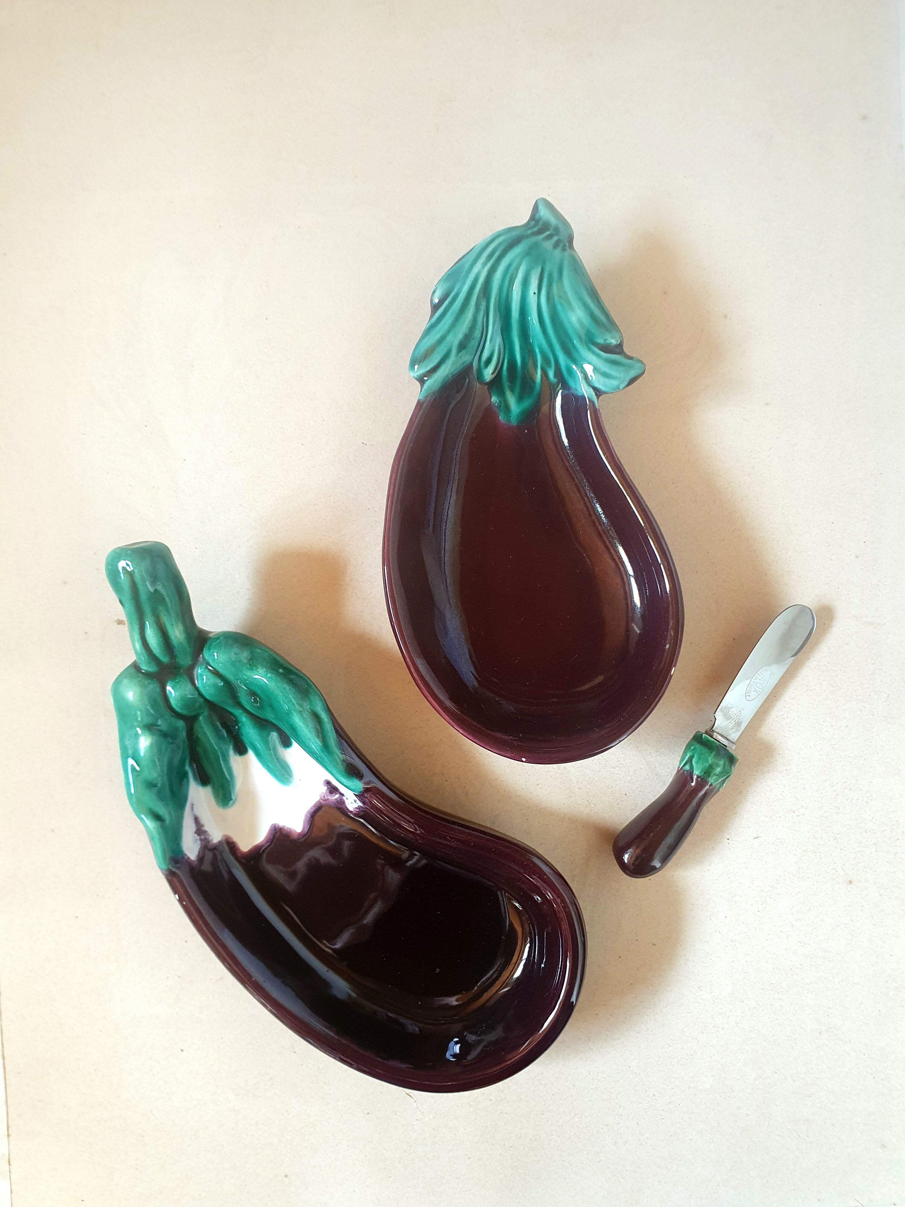Eggplant set in slurry