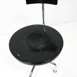 Architects chair with tubular steel frame, height adjustable