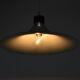 Mid-century Brown Lacquered metal Pendant circa 1980's.
