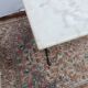 Bistro table with cast iron legs and marble top