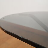 Oval coffee table smoked glass