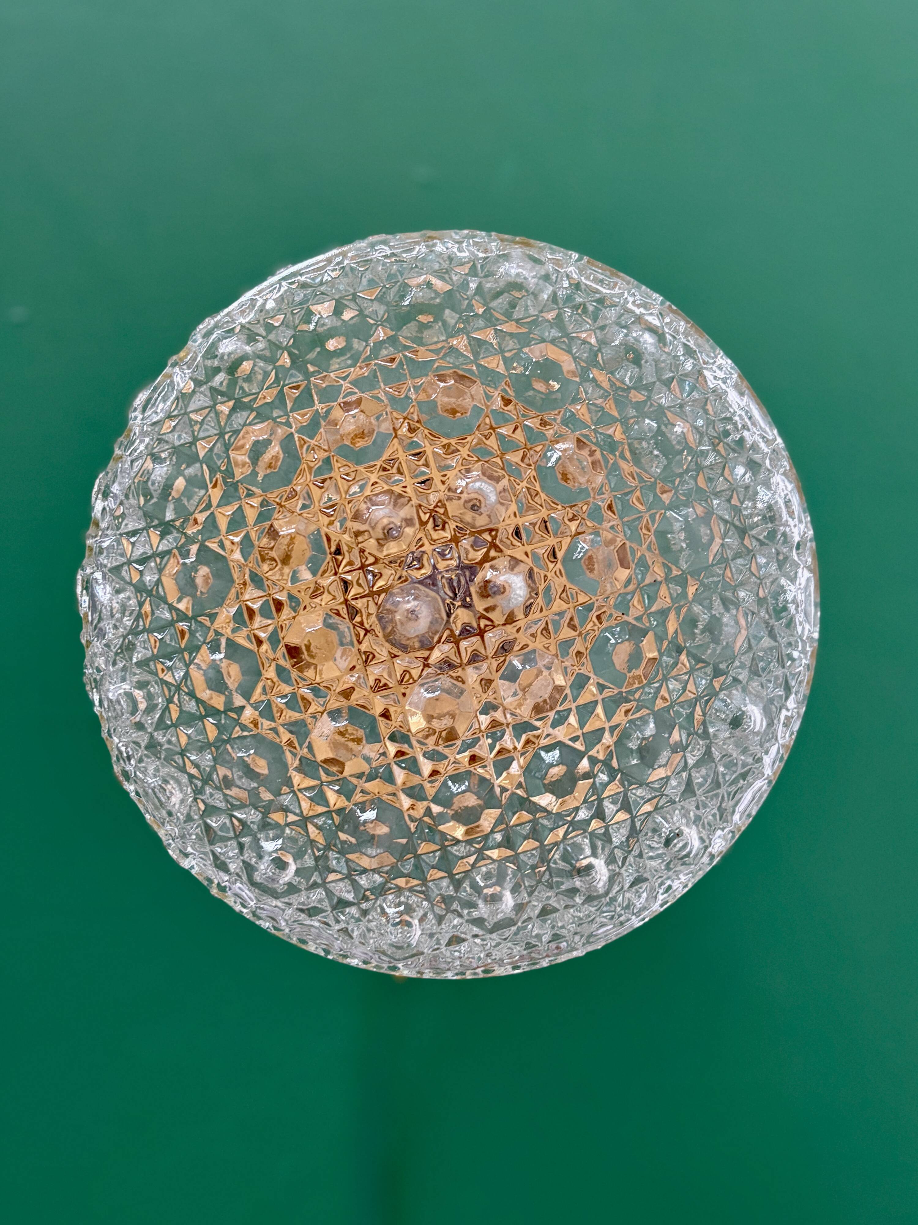 Vintage square glass globe wall/ceiling light (PLAF01)