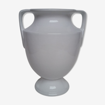 Vase céramique blanche craquelée